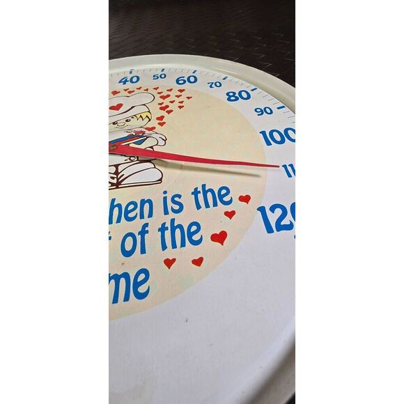 10" Vintage Thermometer "The Kitchen Is The Heart Of The Home" Made In Hong Kong - Picture 3 of 5